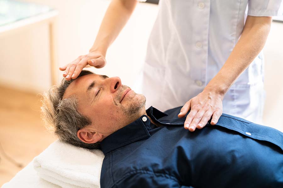 Reiki Therapy Alternative Healing Massage For Man